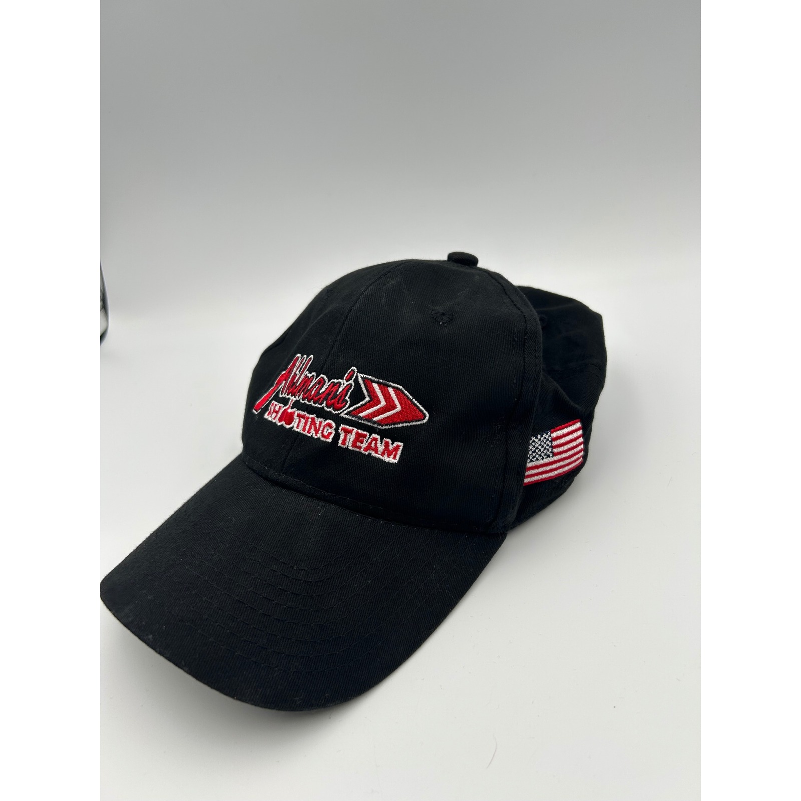 Outdoor Cap Ahlmans Shooting Team Black Baseball Hat American Flag Adjustable